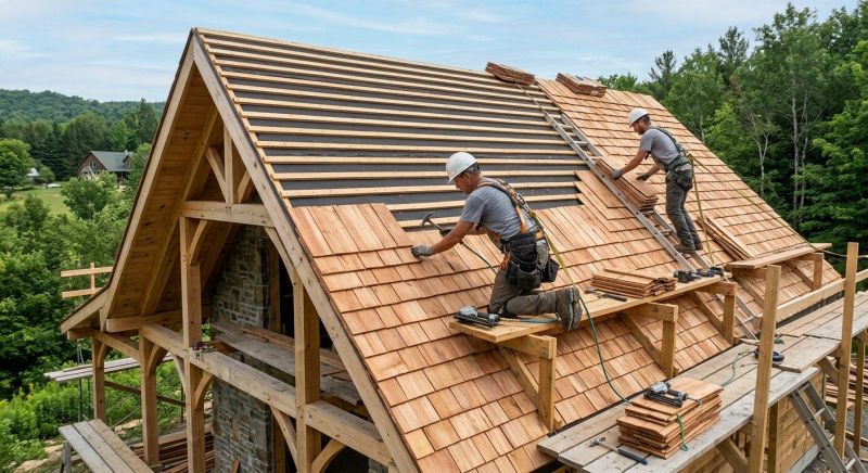 Cedar Shake Roof Construction in Conifer, CO