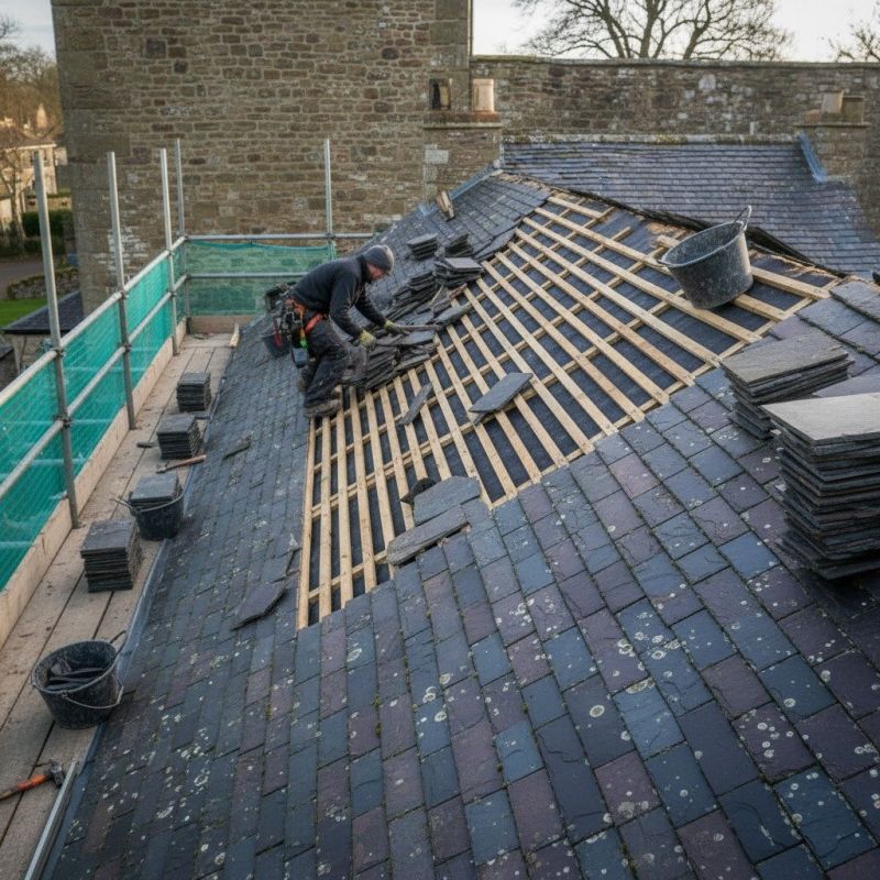 Slate Roof Replacement in Brighton, CO